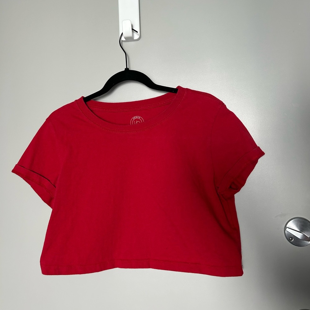 urban outfitters Red crop t-shirt